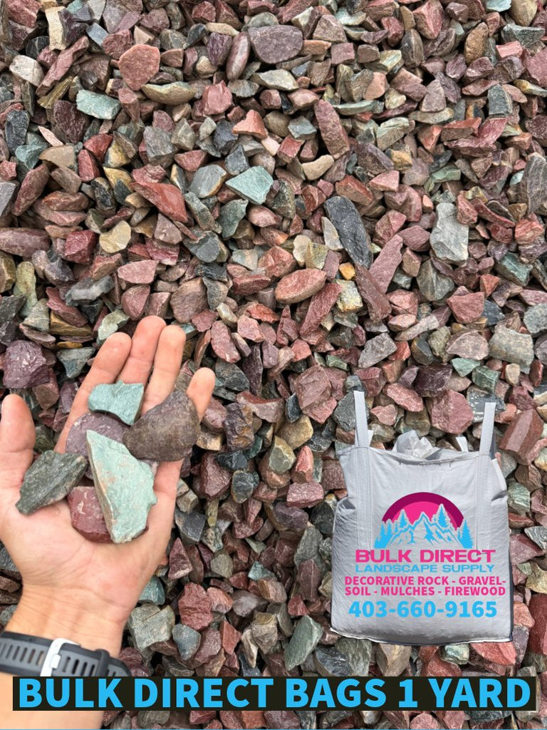 40mm Fractured Rainbow Rock 1 Yard Bag